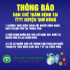 Thông báo về việc hạn chế thăm bệnh TTYT huyện Tam Nông