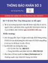 Thông báo khẩn số 3 của Sở Y tế tỉnh Phú Thọ