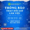 Thông báo: Thay đổi giờ làm việc mùa đông